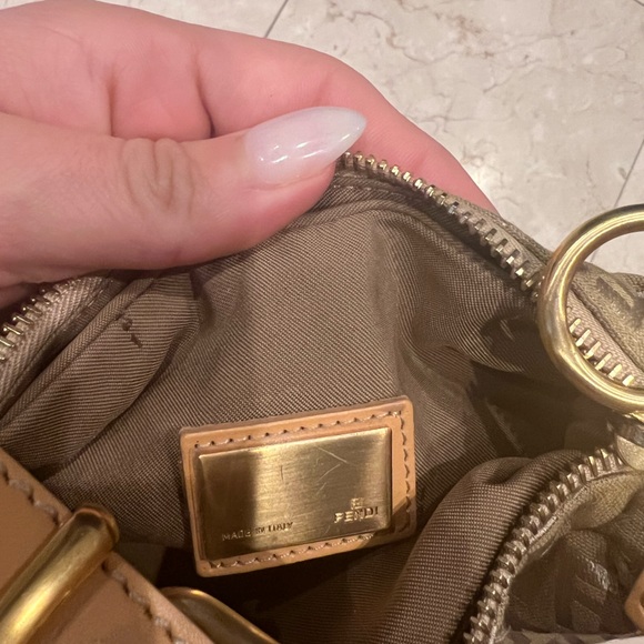 Vintage Fendi Borsa Zucchino Ostrik Beige Flat Bag - Picture 5 of 10